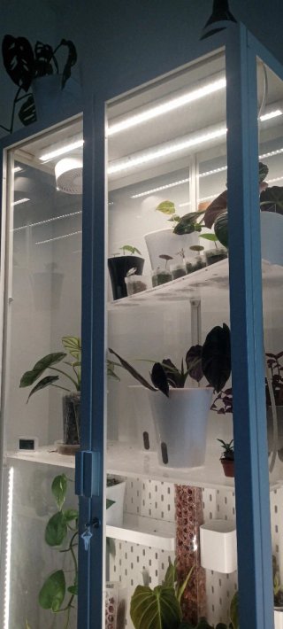 Invernadero Milsbo Ikea + Luces LED barrina T5