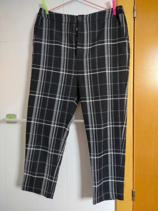 Pantalón Mango Cuadros Talla S
