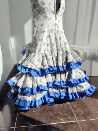 Traje Flamenca Talla 34/36 Floral