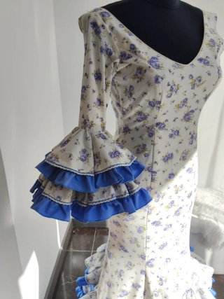 Traje Flamenca Talla 34/36 Floral