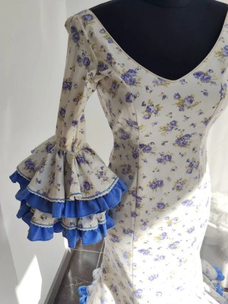 Traje Flamenca Talla 34/36 Floral
