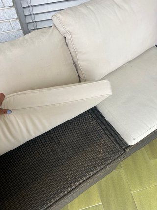 Conjunto Sofá y Mesa Exterior Mimbre