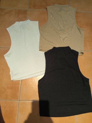 Pack 3 Camisetas Tirantes Cuello Alto