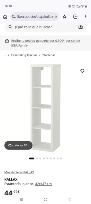 Estantería Kallax Ikea Blanca