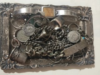 Joyería Plata + 5 Monedas Oro 8K más boli. 925