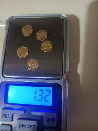 Joyería Plata + 5 Monedas Oro 8K más boli. 925