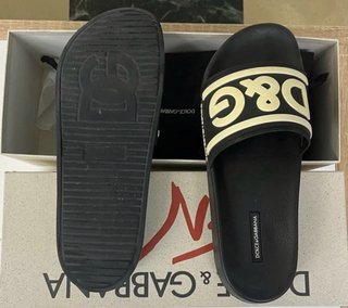 Ciabatte D&G Dolce & Gabbana Beige/Nero