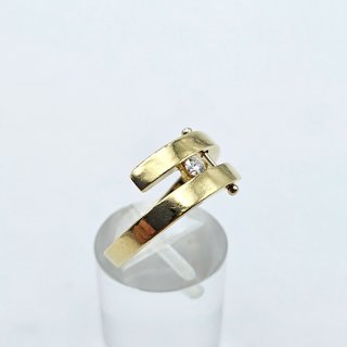 Anillo Oro 18K, Solitario, Diamante, 7,68gr, T-19