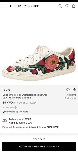 Zapatillas Gucci Piel Bordadas T.42.5