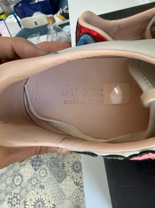 Zapatillas Gucci Piel Bordadas T.42.5