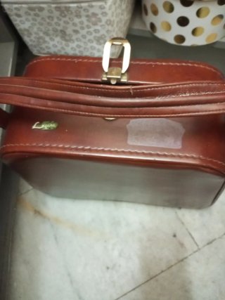 Maletín vintage Lujon marrón32x31x12