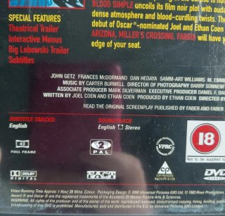 DVD Blood Simple (Crimen/Suspense)