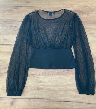 Camiseta talla S negra transparente Primark