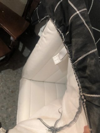 Sofá Cama Ikea Negro/Blanco