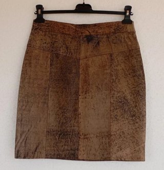 Minifalda Piel Vintage Mujer T-44