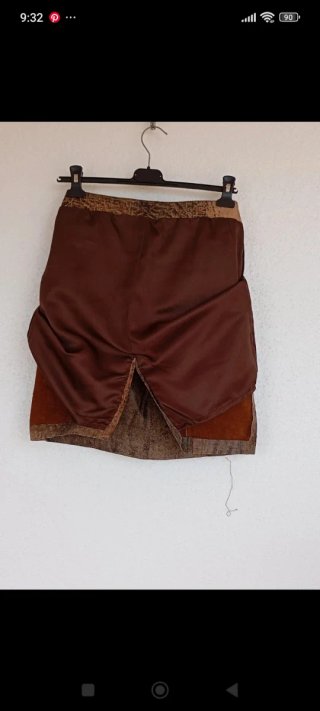 Minifalda Piel Vintage Mujer T-44