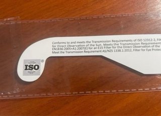 Pack 5 Gafas Eclipse Solar ISO 12312-2