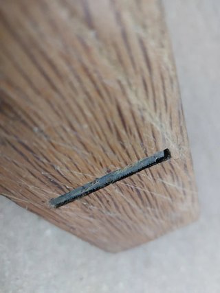 Cepillo carpintero antiguo cuchilla dentada