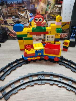 Set Lego Duplo Original con Tren e Blocchi Vintage