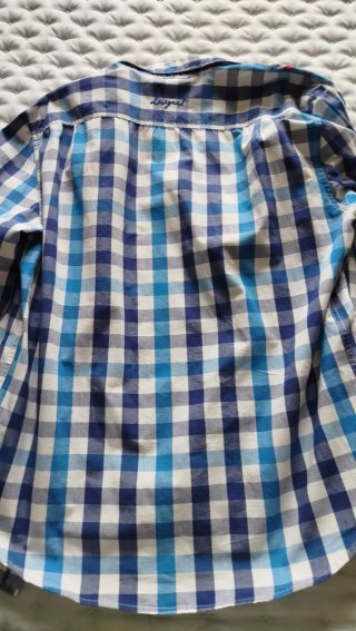Camisa caballero cuadros azul multicolor