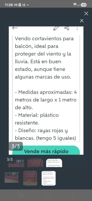 Cortavientos de tela y plástico