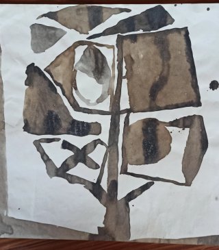 Obra de Xaime Cabanas "Negra Flor"