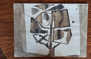 Obra de Xaime Cabanas "Negra Flor"