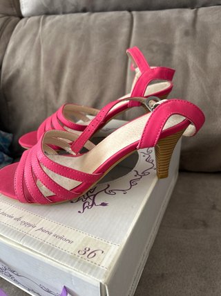 Sandalias rosas tacón aguja talla 36