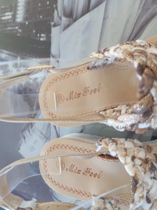 Sandali Miss Foot Beige/Marrone Tg 35