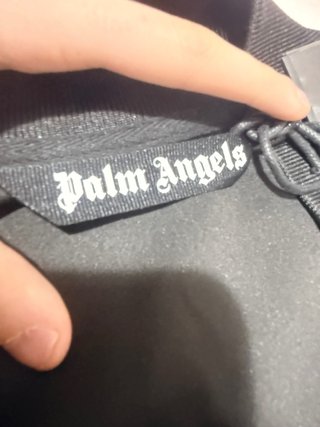 Felpa zip Palm Angels nera e bianca