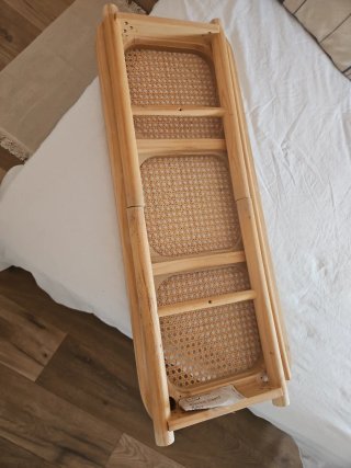Banco de Madera y Ratán