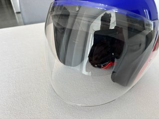 Casco Moto Caberg Scooter Azul Rojo Blanco