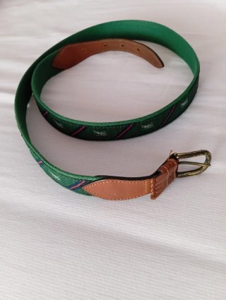 Cinturón Burberry Caballero Marrón y Verde