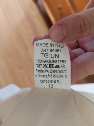 Abrigo Beige Talla Única made in Italy