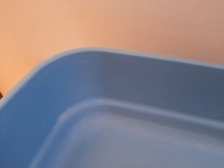 Vaschetta lettiera gatto azzurra 42 x 31  cm
