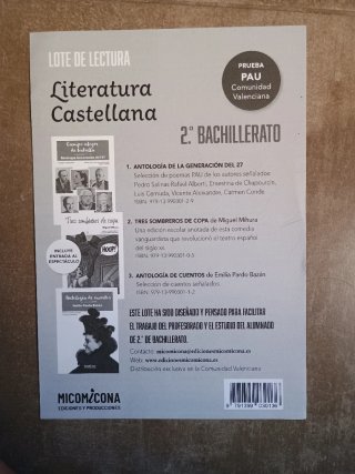 PACK COMPLETO 3 libros de lectura PAU 2 bachiller