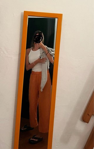 Pantalones H&M Lino Naranja