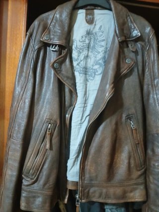 Cazadora Cuero Gipsy Talla M