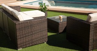 Conjunto Terraza Cheslong y Sillón