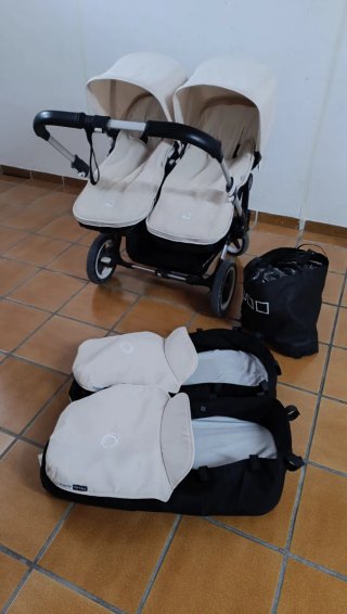 Bugaboo Donkey Gemelar Marfil Capazos