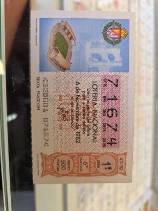 Lotería Nacional Campo Valladolid 1982