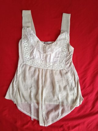 Blusa beige encaje FULL FASHION Talla S