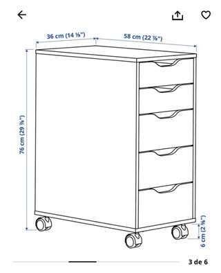 Cajonera IKEA ALEX con ruedas NUEVA
