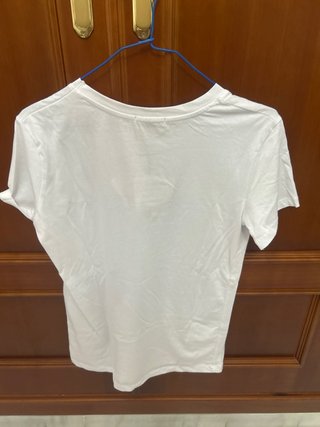 Camiseta Stradivarius Blanca Talla S