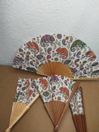 Abanico Camaleones Artesano