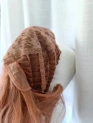 Peluca Cosplay Degradado Dorado y Rosa