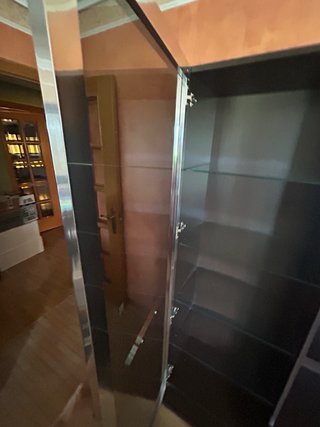 Mueble Salón Madera y Cristal