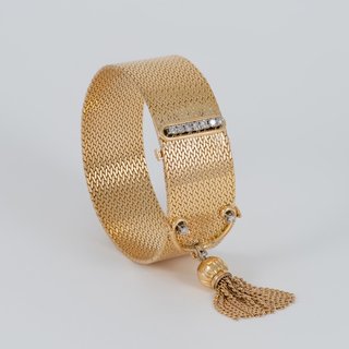 Pulsera de oro 18k 750 con diamantes