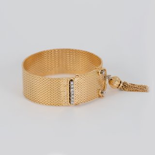 Pulsera de oro 18k 750 con diamantes