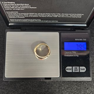 Anillo de Oro 18K, carrilera triple, 7,95gr, T-18